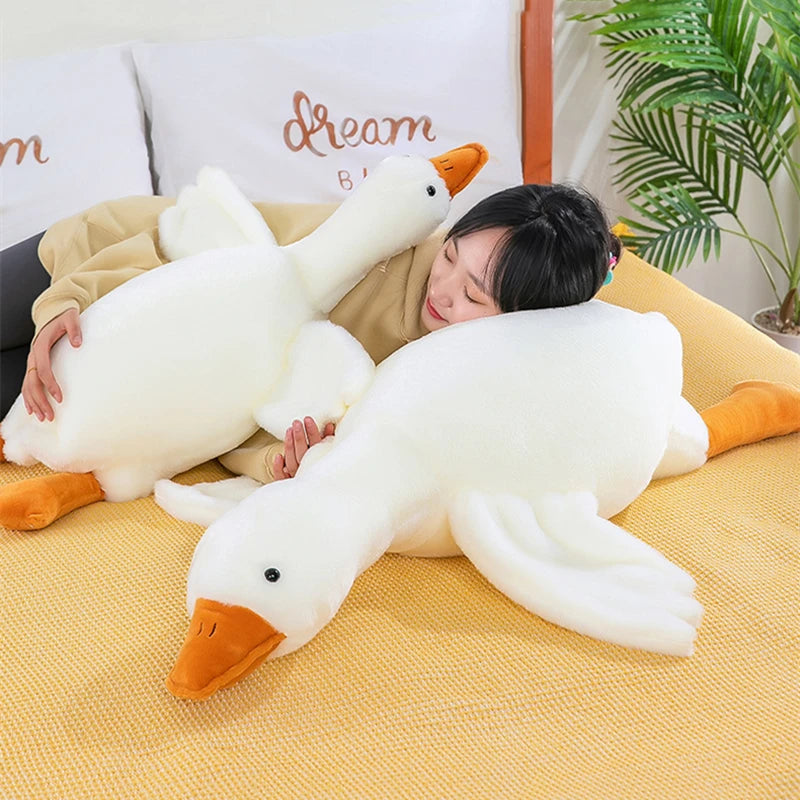 Giant Goose Plush Pillow 50–130cm – Funny Long Soft Duck Body Cushion for Sleeping & Gifts