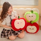 Cute Apple Plush Pillow – Soft Red & Green Fruit Stuffed Toy, Squishy Huggable Cushion Gift