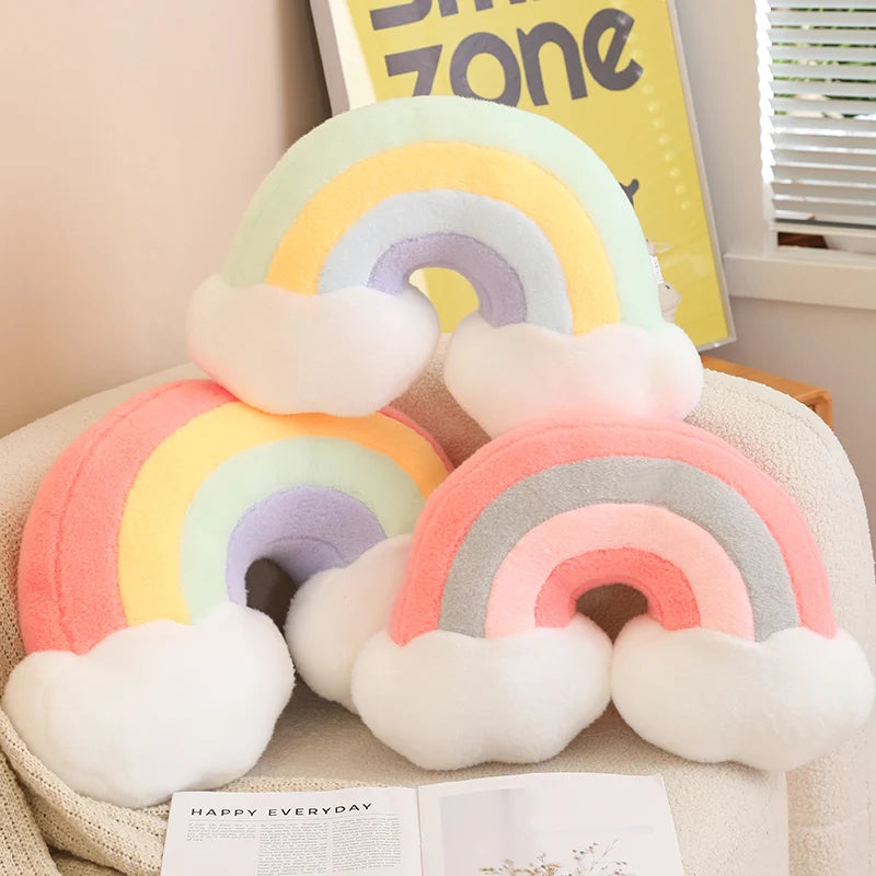 Cute Moon Star Rainbow Plush Pillows – Soft Cartoon Stuffed Cushion for Home Décor & Gifts