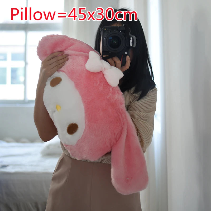My Melody Plush Pillow – Large Soft Kawaii Bunny Hug Cushion, Cute Sofa Decorative Plush Toy