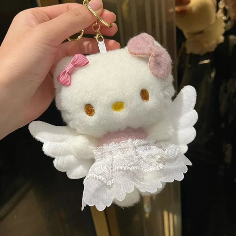 Winter Kitty Plush Keychain – Cute Scarf Cat Pendant, Soft Bag Charm & Car Decoration Gift