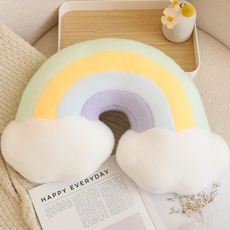 Cute Moon Star Rainbow Plush Pillows – Soft Cartoon Stuffed Cushion for Home Décor & Gifts