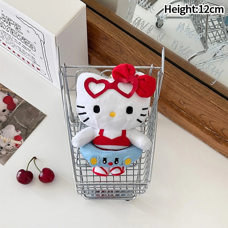 Winter Kitty Plush Keychain – Cute Scarf Cat Pendant, Soft Bag Charm & Car Decoration Gift
