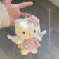 Winter Kitty Plush Keychain – Cute Scarf Cat Pendant, Soft Bag Charm & Car Decoration Gift