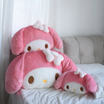 My Melody Plush Pillow – Large Soft Kawaii Bunny Hug Cushion, Cute Sofa Decorative Plush Toy