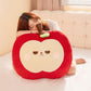 Cute Apple Plush Pillow – Soft Red & Green Fruit Stuffed Toy, Squishy Huggable Cushion Gift