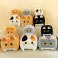 25cm Square Cat Plush Toy – Cute Kawaii Black Kitten Soft Fluffy Cube Pillow Cushion