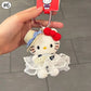 Winter Kitty Plush Keychain – Cute Scarf Cat Pendant, Soft Bag Charm & Car Decoration Gift