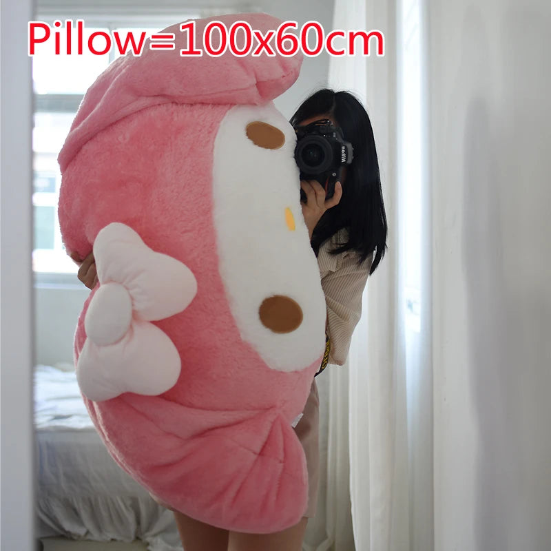 My Melody Plush Pillow – Large Soft Kawaii Bunny Hug Cushion, Cute Sofa Decorative Plush Toy