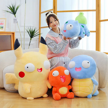 23cm Pokémon Plush Toy – Cute Pikachu, Charmander & Squirtle Soft Stuffed Doll Pillow Gift