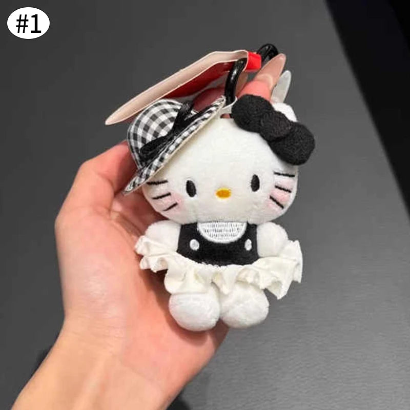 Winter Kitty Plush Keychain – Cute Scarf Cat Pendant, Soft Bag Charm & Car Decoration Gift