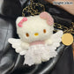 Winter Kitty Plush Keychain – Cute Scarf Cat Pendant, Soft Bag Charm & Car Decoration Gift