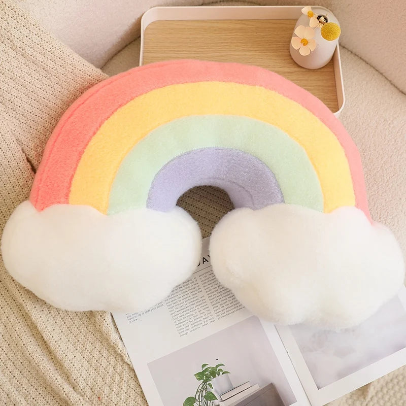 Cute Moon Star Rainbow Plush Pillows – Soft Cartoon Stuffed Cushion for Home Décor & Gifts