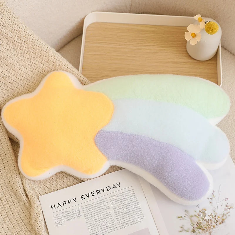 Cute Moon Star Rainbow Plush Pillows – Soft Cartoon Stuffed Cushion for Home Décor & Gifts