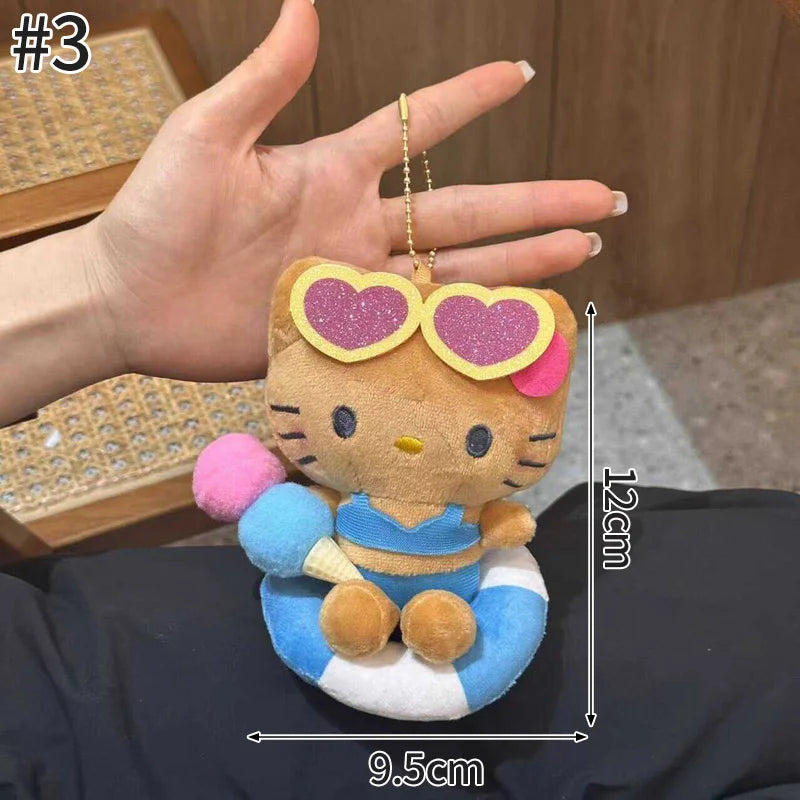 Winter Kitty Plush Keychain – Cute Scarf Cat Pendant, Soft Bag Charm & Car Decoration Gift