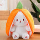 Cute Bunny Plush Toy 18–35cm – Kawaii Strawberry & Carrot Rabbit Soft Stuffed Sleeping Companion