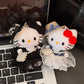 Winter Kitty Plush Keychain – Cute Scarf Cat Pendant, Soft Bag Charm & Car Decoration Gift