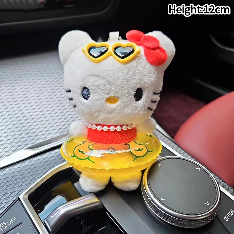 Winter Kitty Plush Keychain – Cute Scarf Cat Pendant, Soft Bag Charm & Car Decoration Gift