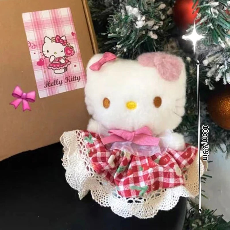 Winter Kitty Plush Keychain – Cute Scarf Cat Pendant, Soft Bag Charm & Car Decoration Gift