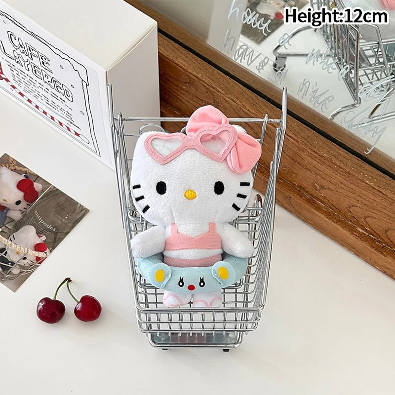 Winter Kitty Plush Keychain – Cute Scarf Cat Pendant, Soft Bag Charm & Car Decoration Gift