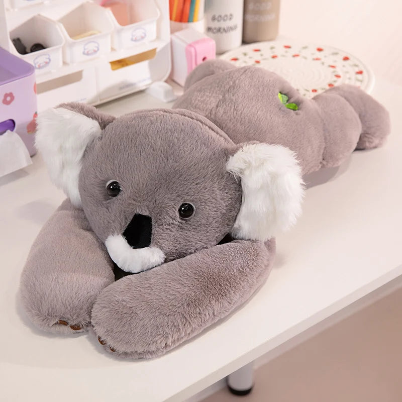Long Arm Plush Pillow 50–65cm – Weighted Hug Stuffed Animal (Raccoon, Koala, Sloth, Dinosaur)