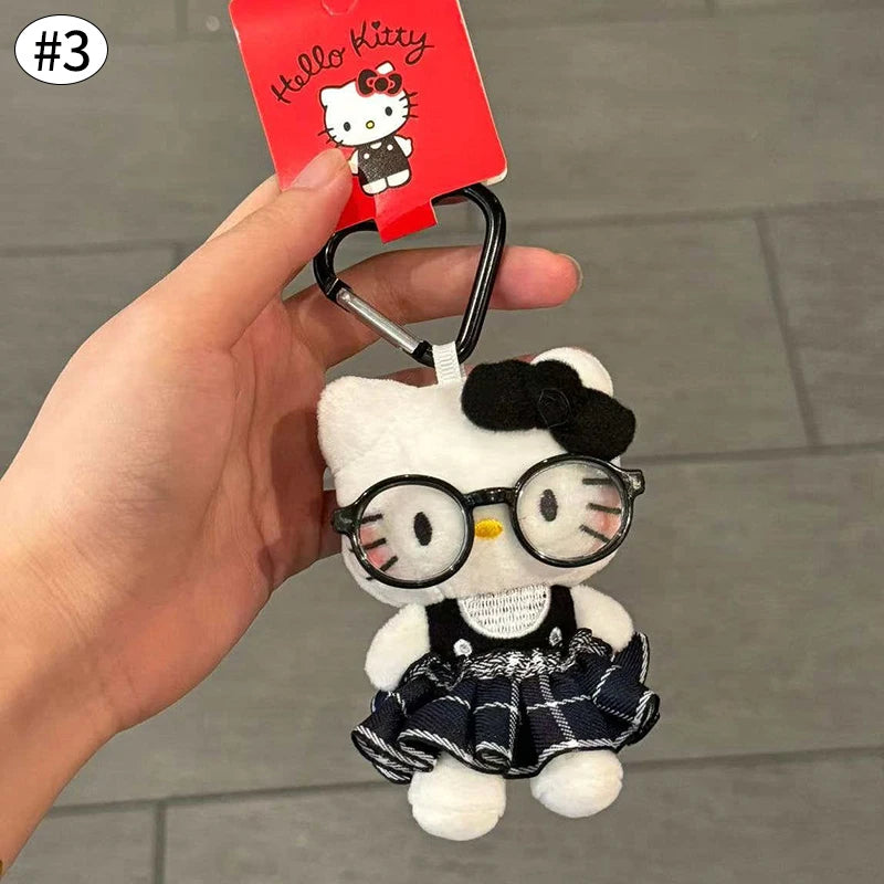 Winter Kitty Plush Keychain – Cute Scarf Cat Pendant, Soft Bag Charm & Car Decoration Gift