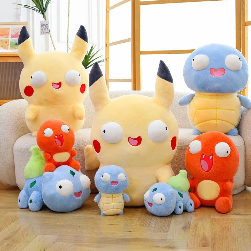 23cm Pokémon Plush Toy – Cute Pikachu, Charmander & Squirtle Soft Stuffed Doll Pillow Gift