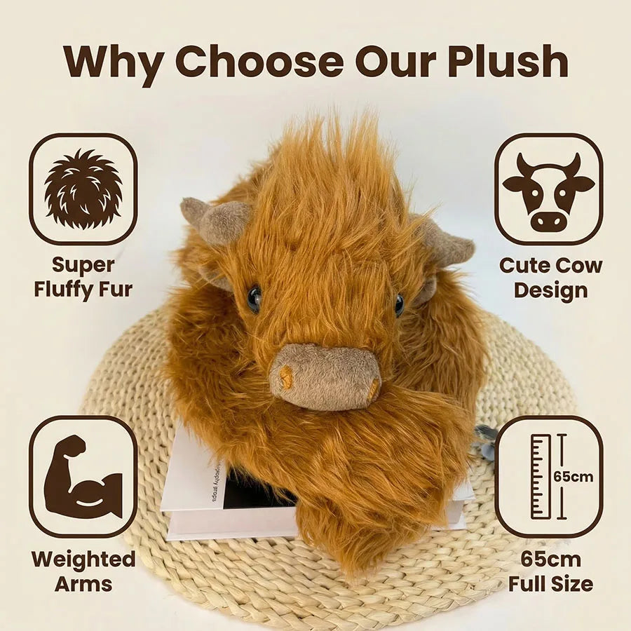 Long Arm Plush Pillow 50–65cm – Weighted Hug Stuffed Animal (Raccoon, Koala, Sloth, Dinosaur)
