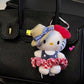 Winter Kitty Plush Keychain – Cute Scarf Cat Pendant, Soft Bag Charm & Car Decoration Gift