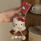 Winter Kitty Plush Keychain – Cute Scarf Cat Pendant, Soft Bag Charm & Car Decoration Gift