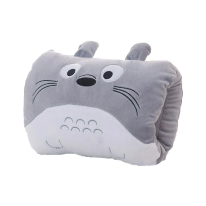 Bear Plush Hand Warmer Pillow – Cute Cartoon Nap Cushion with Cozy Hand Warmer Gloves